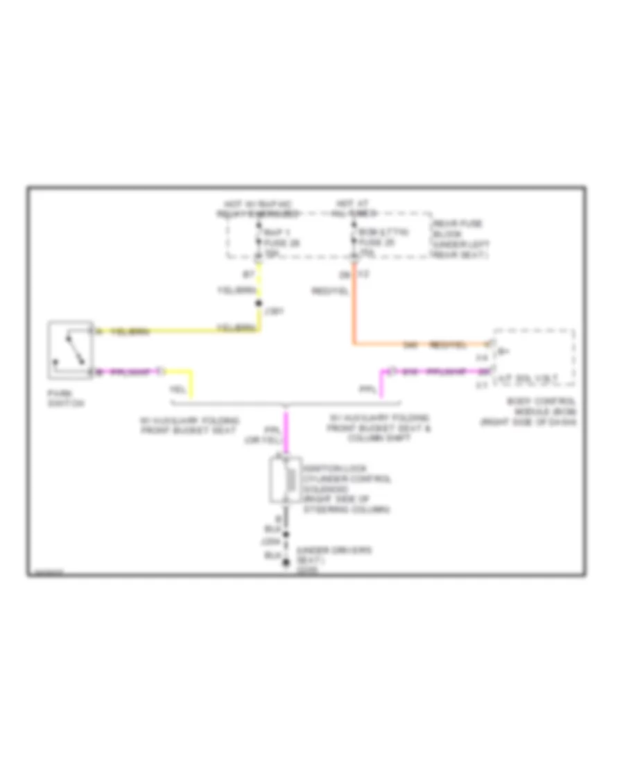 Ignition Lock Solenoid Wiring Diagram for Cadillac DTS 2010