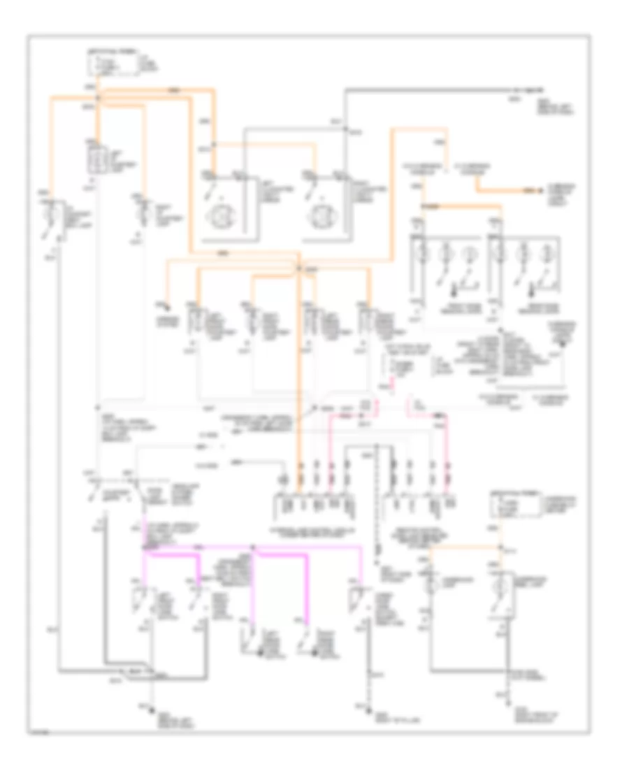 Электросхема подсветки, С Вспомогательное Освещение для Chevrolet Tahoe 1998