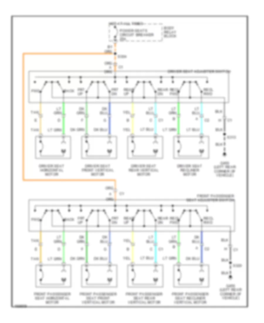 корректируемая Электросхема привода сидений с 8 путями для Chevrolet Blazer 2003