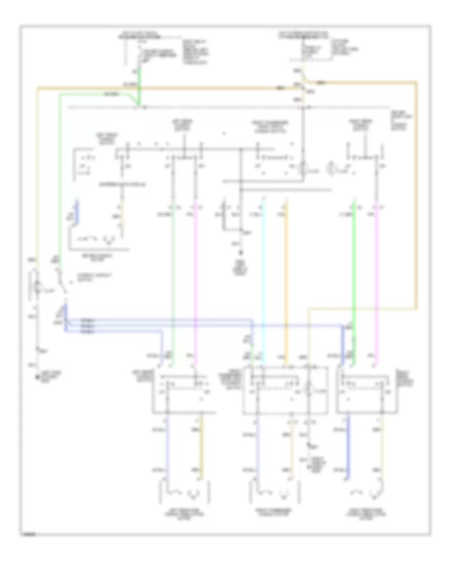 Электросхема стеклоподъемников, 4 двери для Chevrolet Blazer 2003