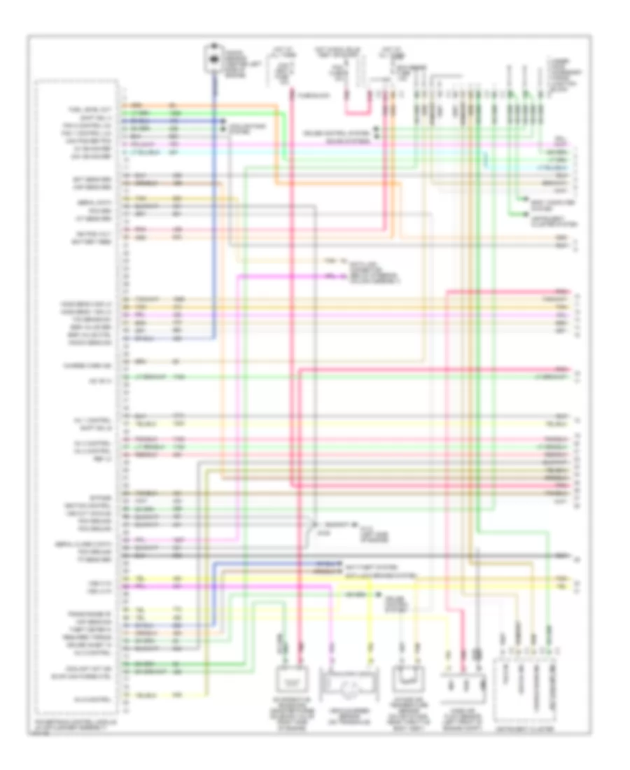 3.4L (VIN E), Электросхема системы управления двигателя (1 из 4) для Chevrolet Venture LS 1998