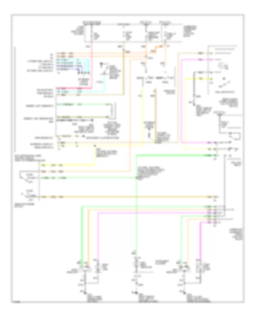 Электросхема фар и противотуманных фар для Chevrolet Venture LS 1998