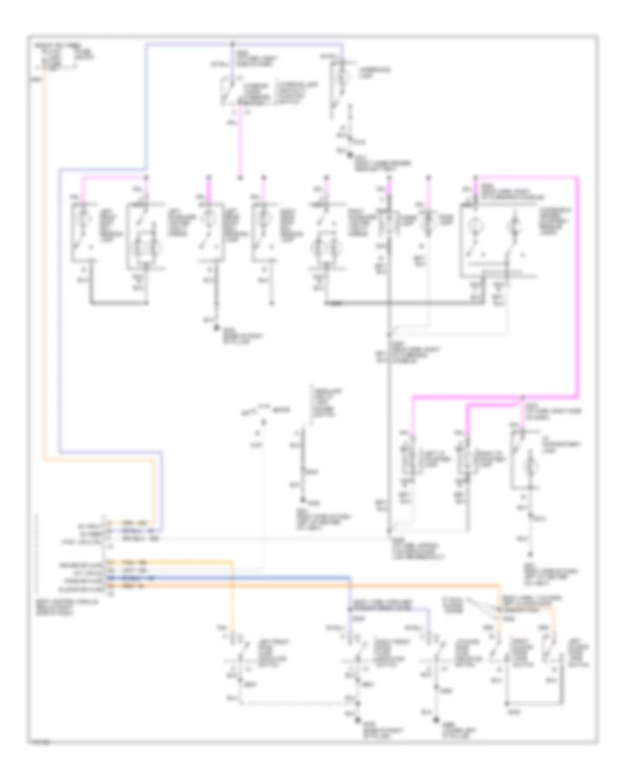 Электросхема подсветки для Chevrolet Venture LS 1998