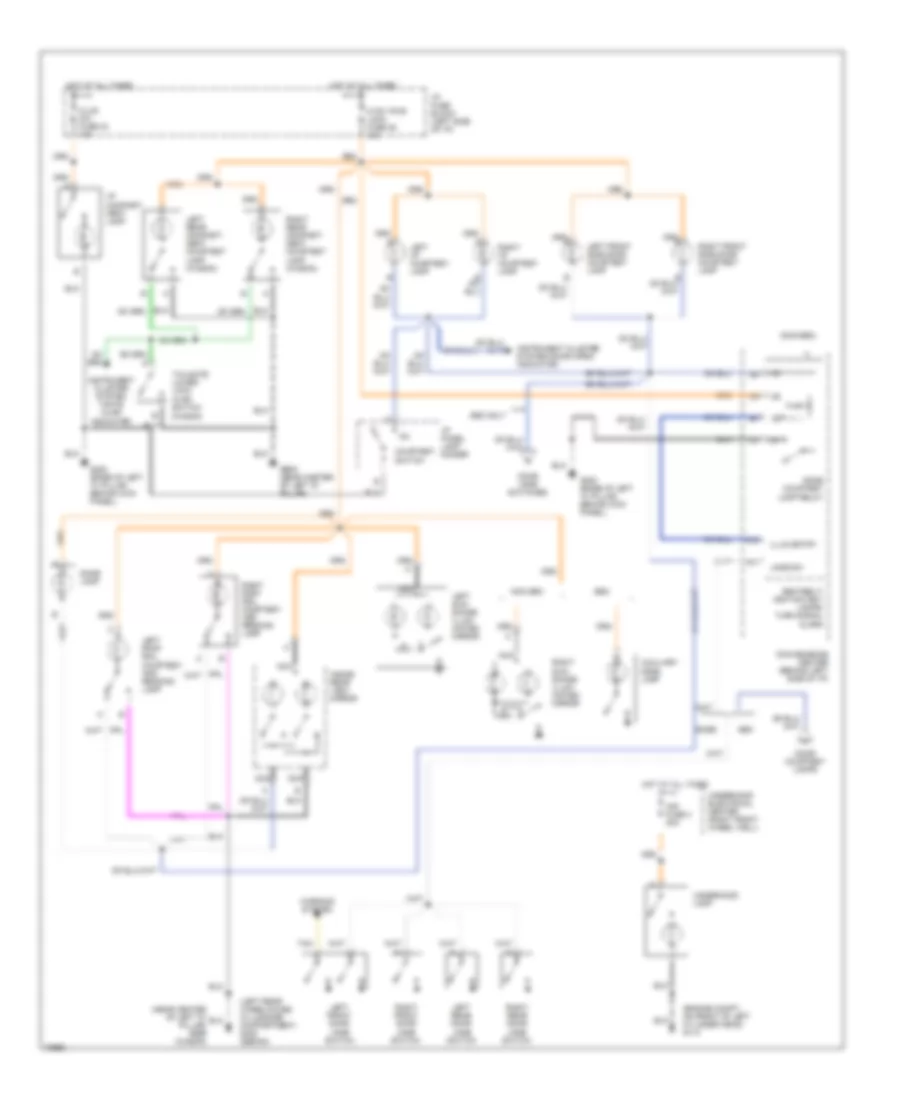 Электросхема ламп подсветки для Chevrolet Caprice Classic LS 1994