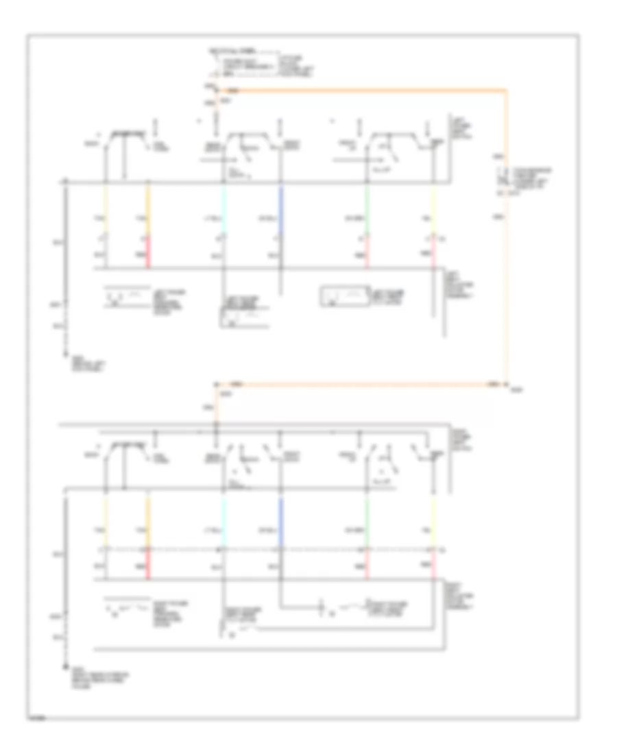 Электросхема привода сидений с 6 путями для Chevrolet Cutaway P30 1997