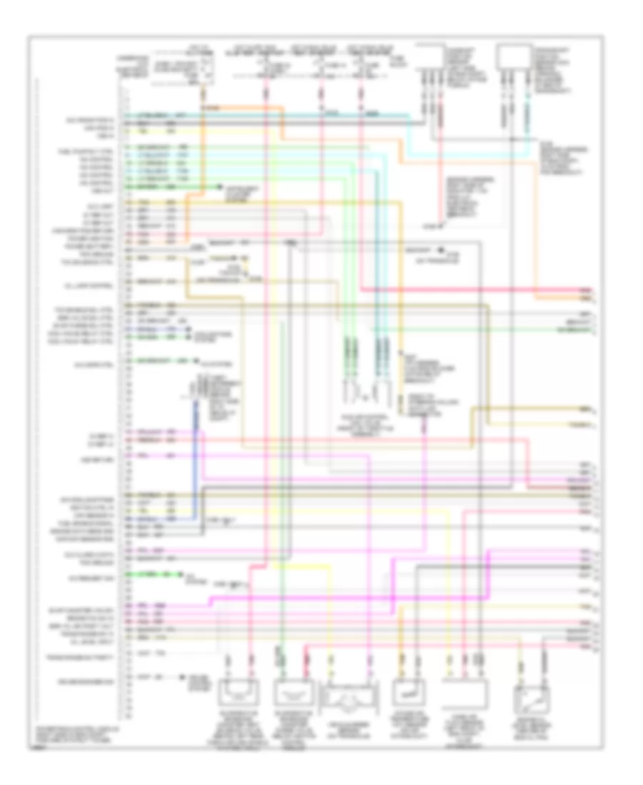 3.1L (VIN M), Электросхема системы управления двигателя (1 из 3) для Chevrolet Lumina 1997