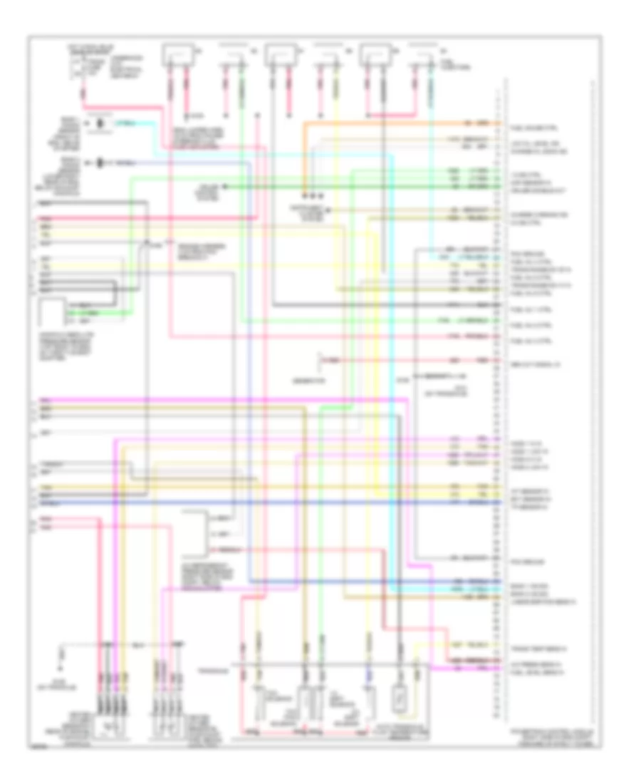 3.4L (ВИН X), Электросхема системы управления двигателя, 4T60-E (3 из 3) для Chevrolet Lumina 1997
