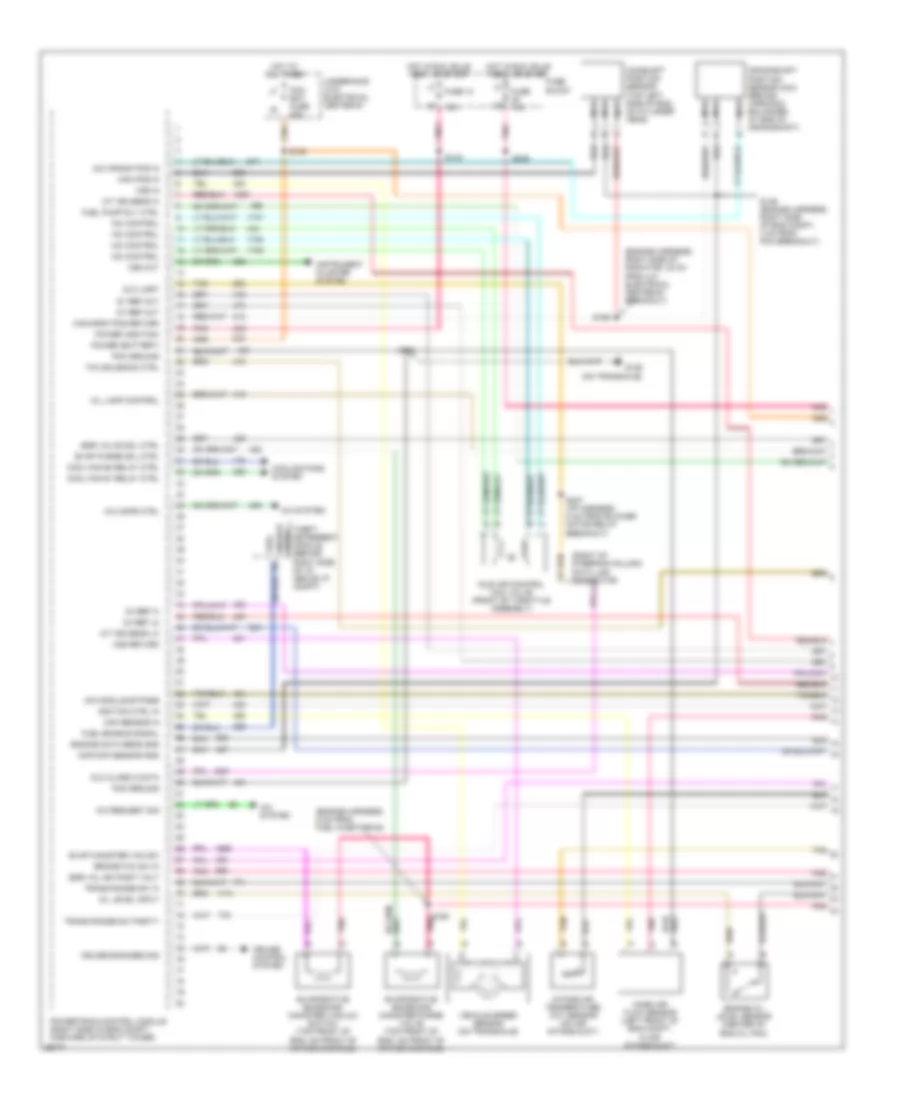 3.4L (ВИН X), Электросхема системы управления двигателя, 4T65-E (1 из 3) для Chevrolet Lumina 1997