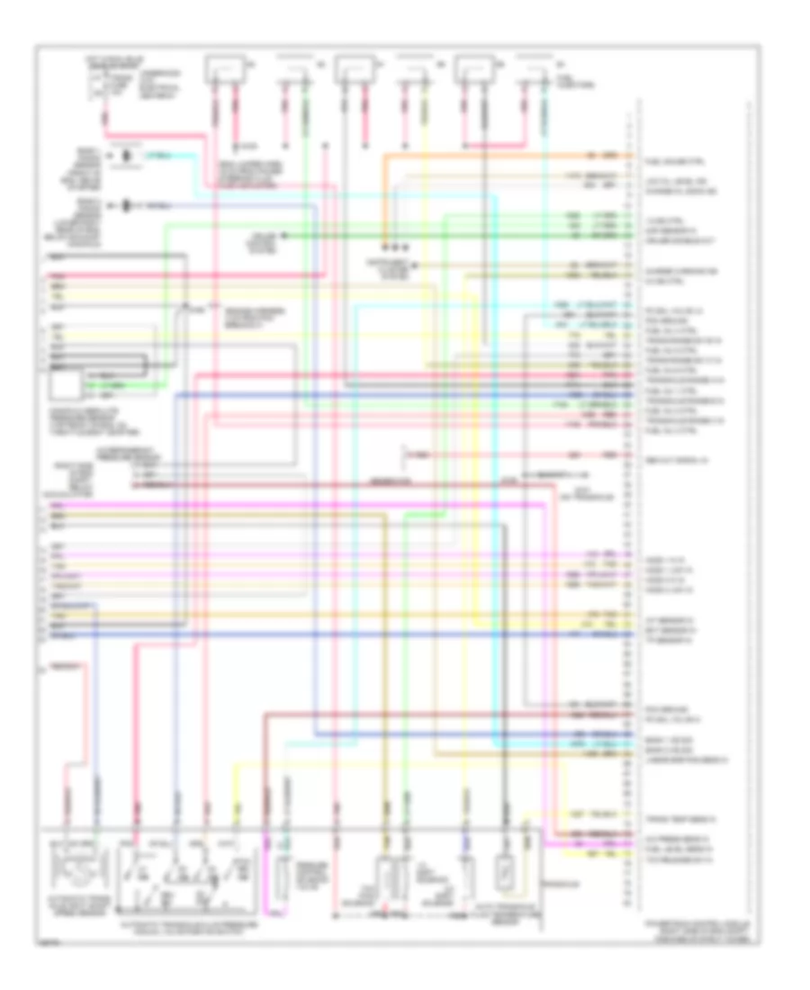 3.4L (ВИН X), Электросхема системы управления двигателя, 4T65-E (3 из 3) для Chevrolet Lumina 1997