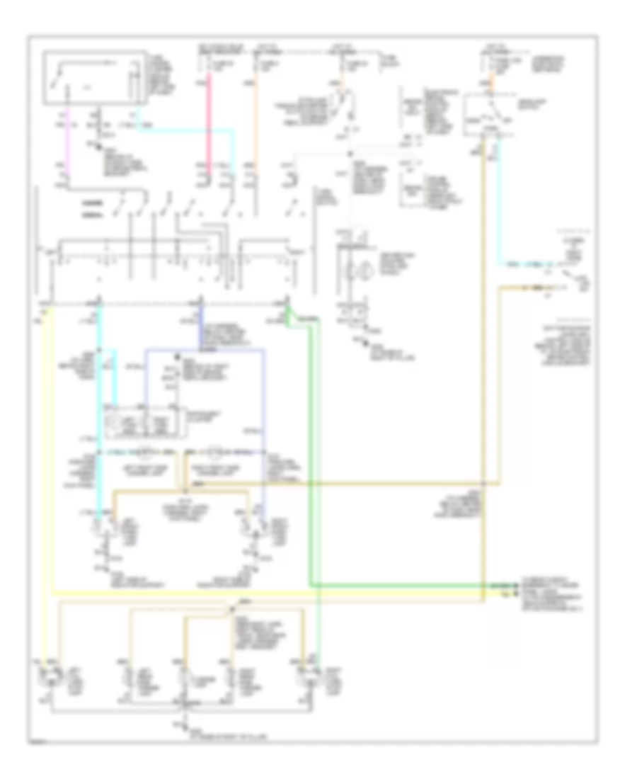 Электросхема внешнего освещения для Chevrolet Lumina 1997