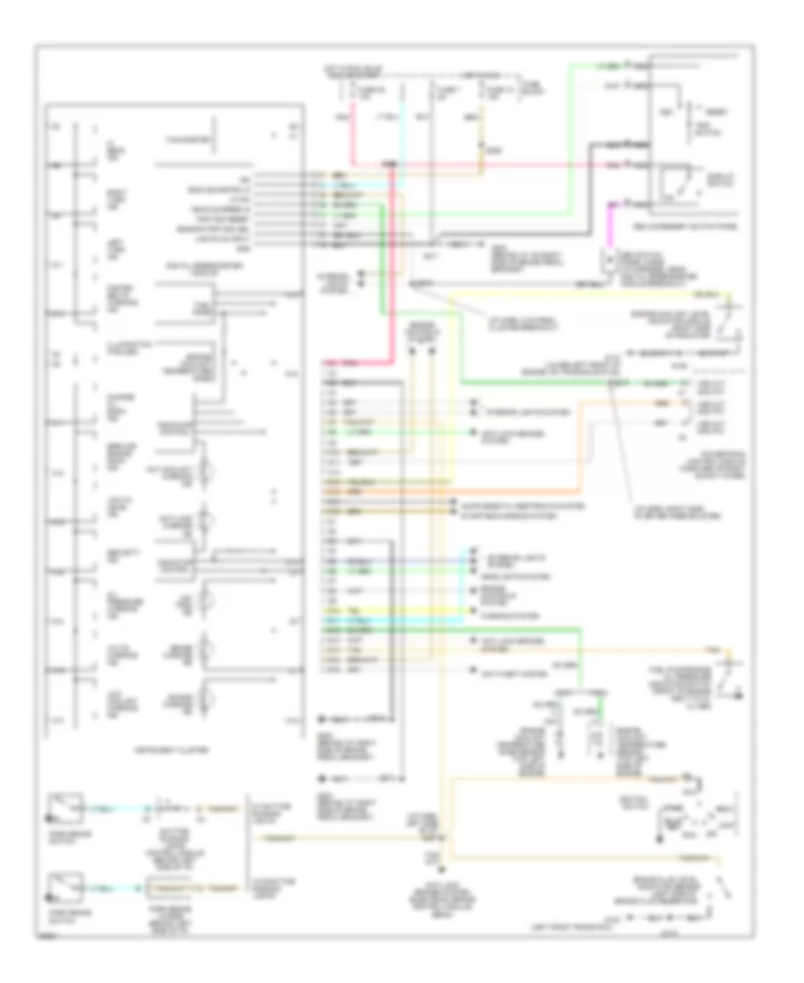 Электросхема панели приборов, С SEO для Chevrolet Lumina 1997