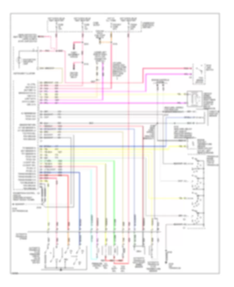 3.4L (ВИН X), Электросхема коробки передач АКПП, 4T65-E для Chevrolet Lumina 1997