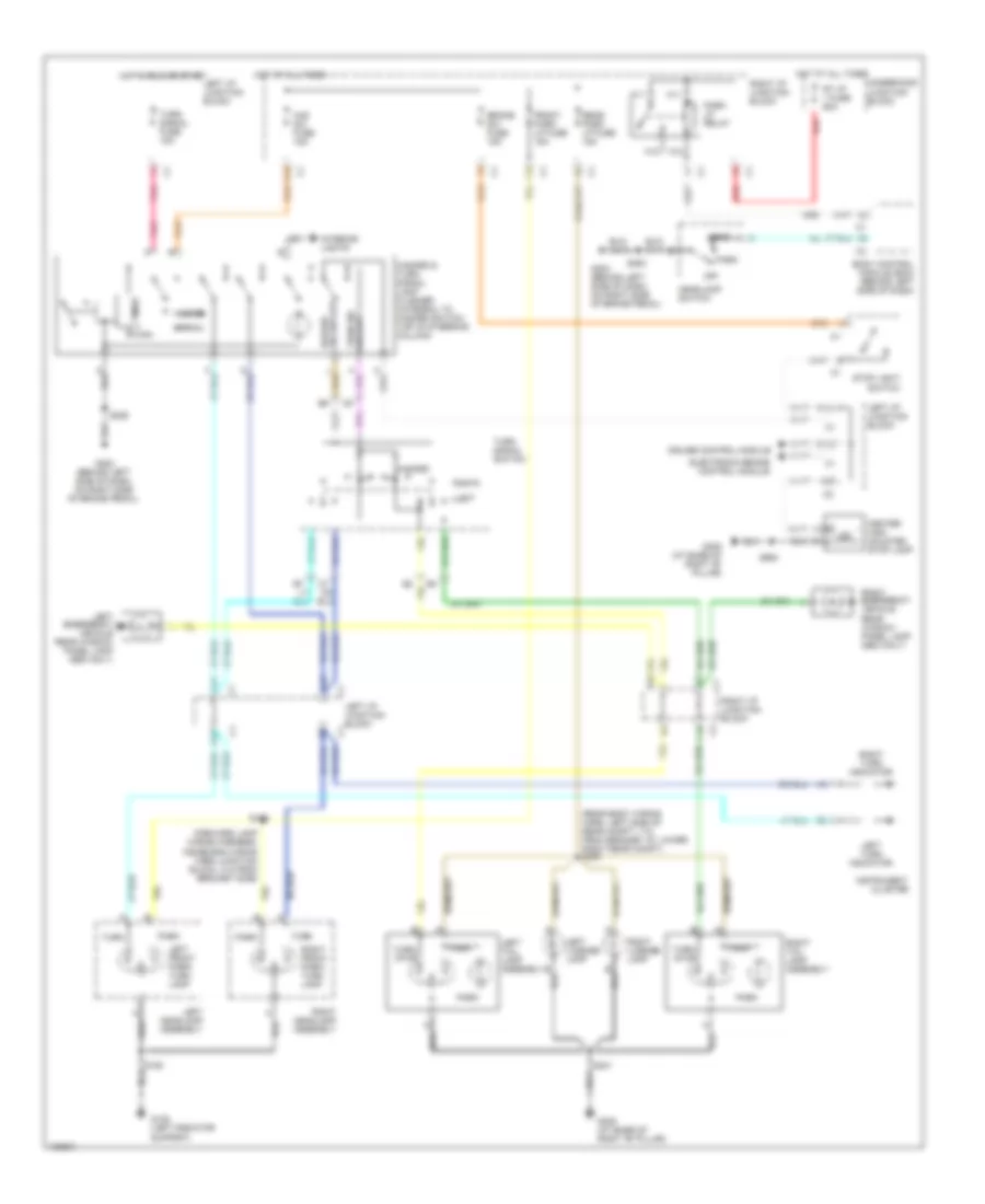 Электросхема внешнего освещения для Chevrolet Impala LS 2000