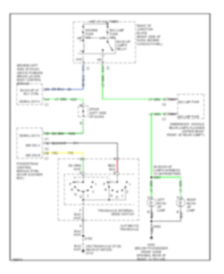 Электросхема заднего хода, С полиция Или Выбор Машины технической помощи для Chevrolet Impala 2005