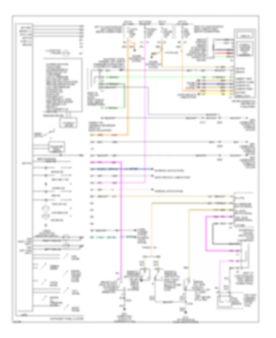 Электросхема панели приборов для Chevrolet Impala 2005