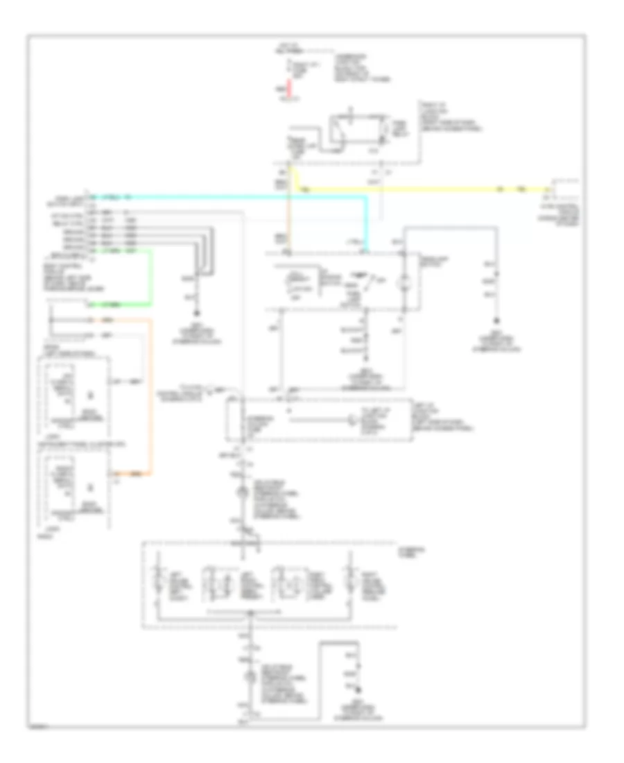 Электросхема подсветки приборов (1 из 2) для Chevrolet Impala 2005