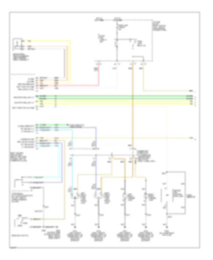Электросхема внешнего освещения (1 из 2) для Chevrolet Uplander 2006