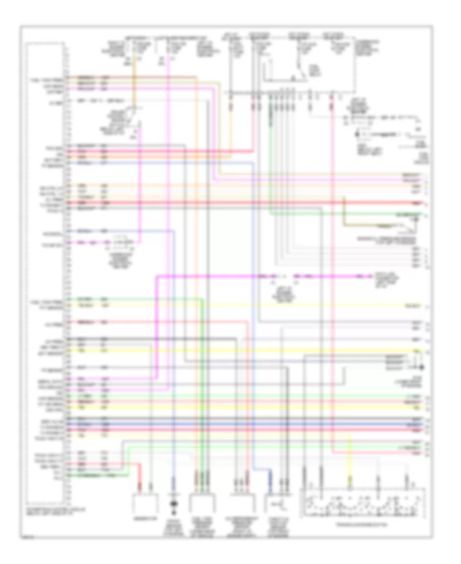 2.4L (VIN T), Электросхема системы управления двигателя (1 из 3) для Chevrolet Malibu 1997
