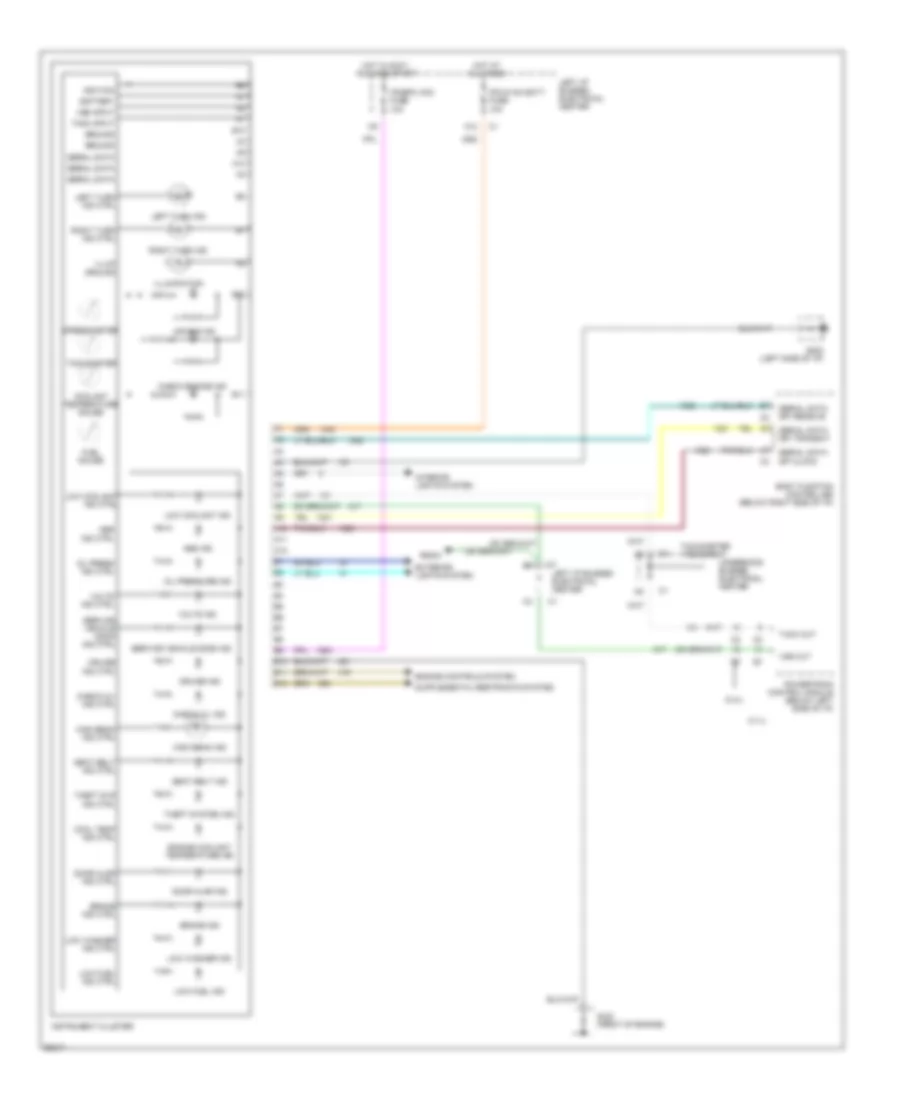 Электросхема панели приборов для Chevrolet Malibu 1997