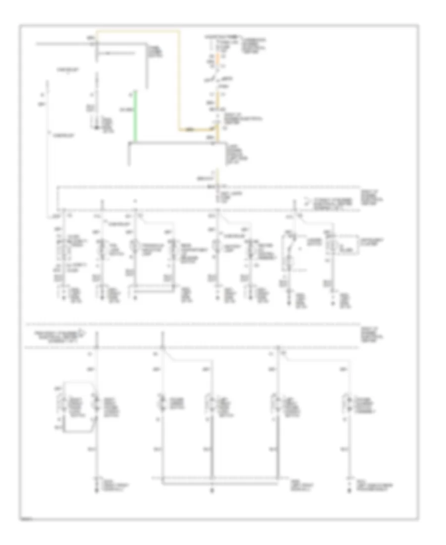 Электросхема подсветки приборов для Chevrolet Malibu 1997