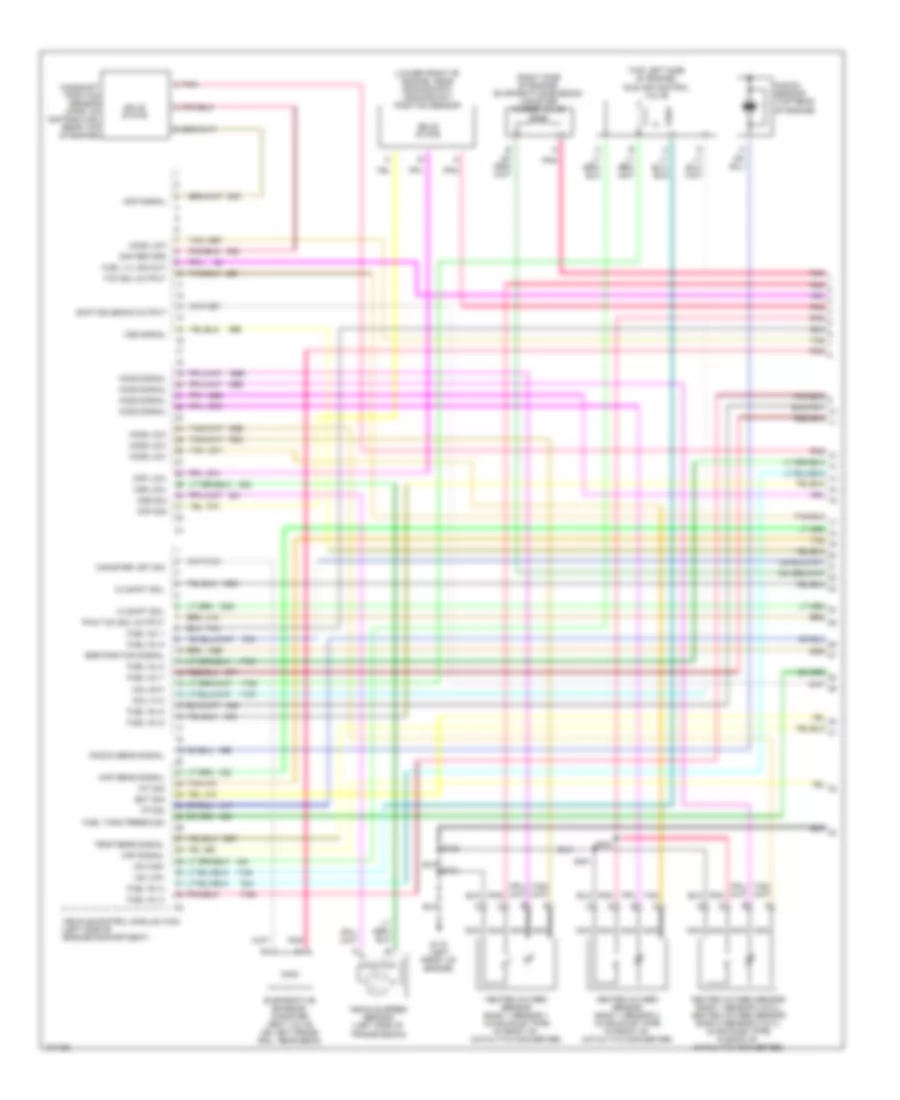 5.7L (VIN R), Электросхема системы управления двигателя (1 из 4) для Chevrolet Chevy Van G1998 2500