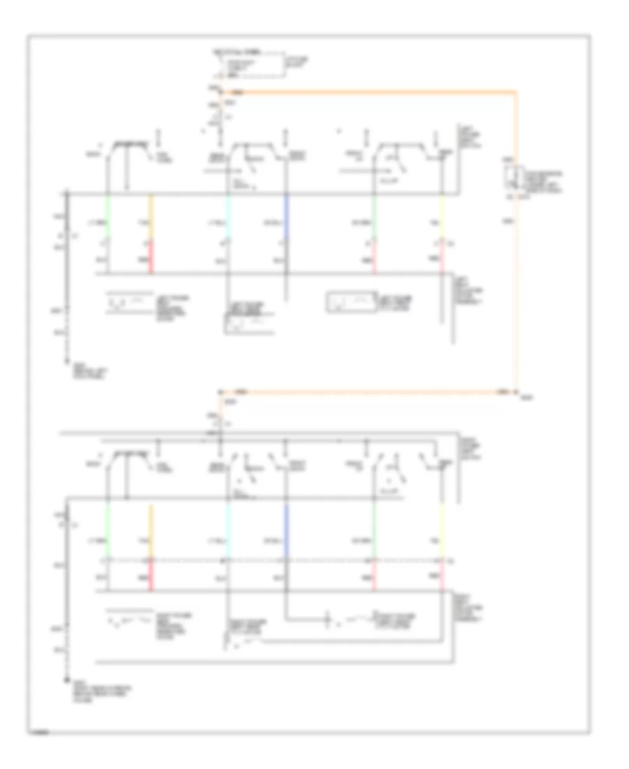 Электросхема привода сидений с 6 путями для Chevrolet Chevy Van G1998 2500