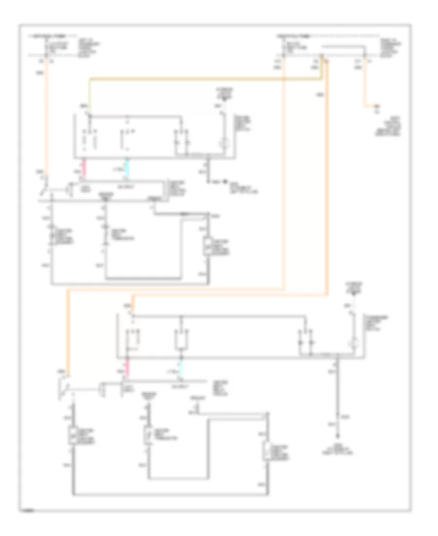 Электросхема подогрева сидений, 2 двери для Chevrolet Monte Carlo LS 2000
