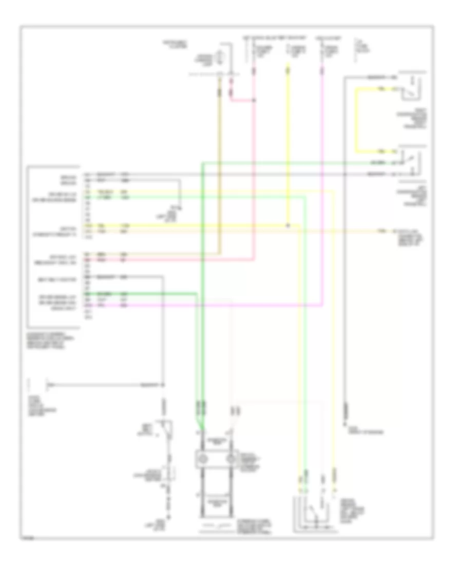 Электросхема подушек безопасности SRS AirBag для Chevrolet Cab  amp; Chassis K3500 1996