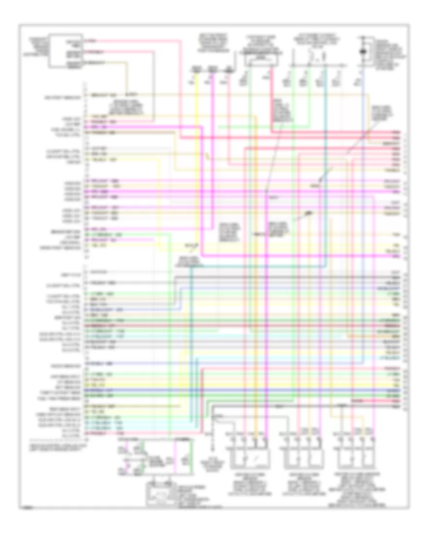 5.7L ВИН К, Электросхема системы управления двигателя (1 из 6) для Chevrolet Pickup C2000 2500