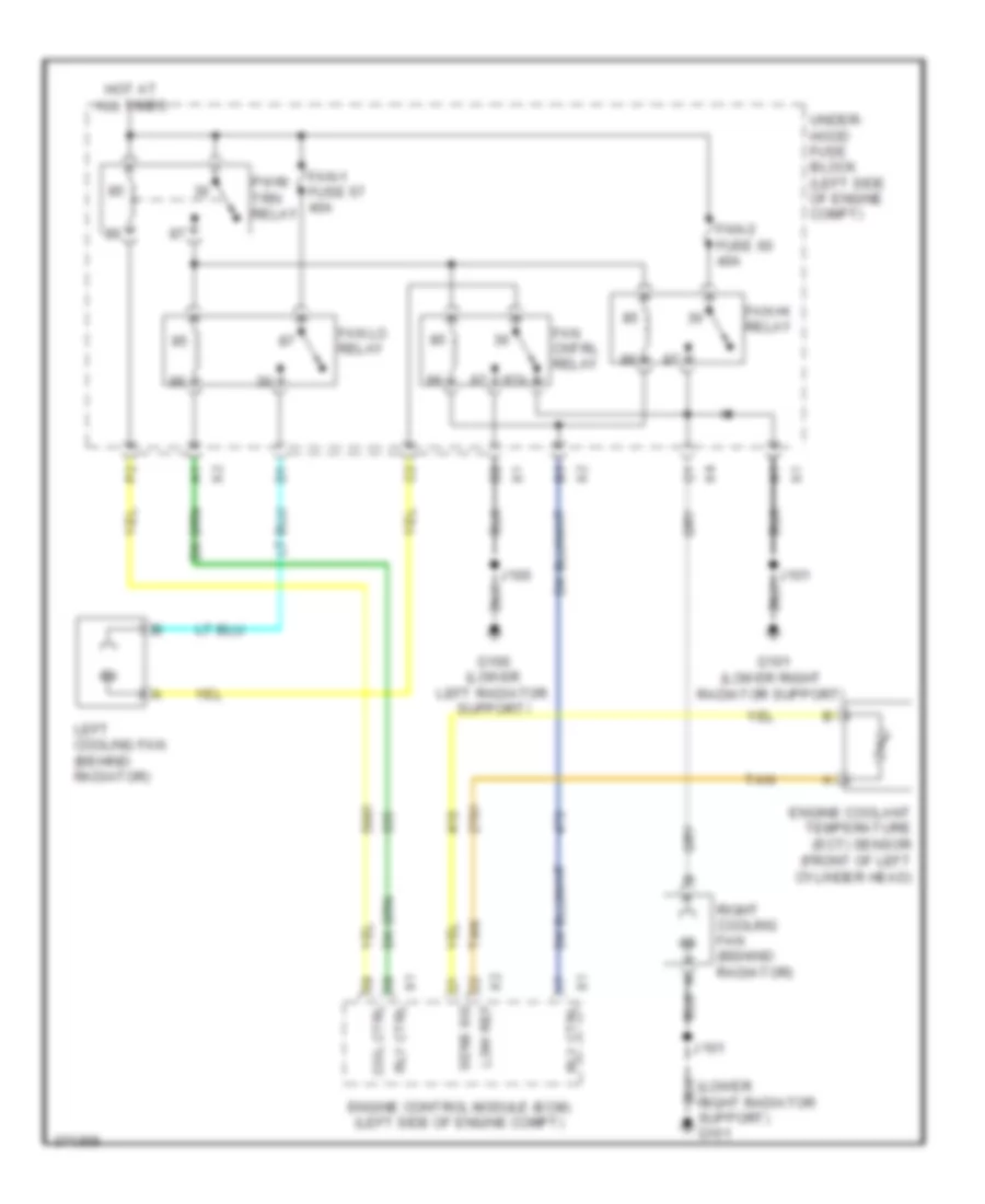 Электросхема системы охлаждения для Chevrolet Suburban C2012 2500