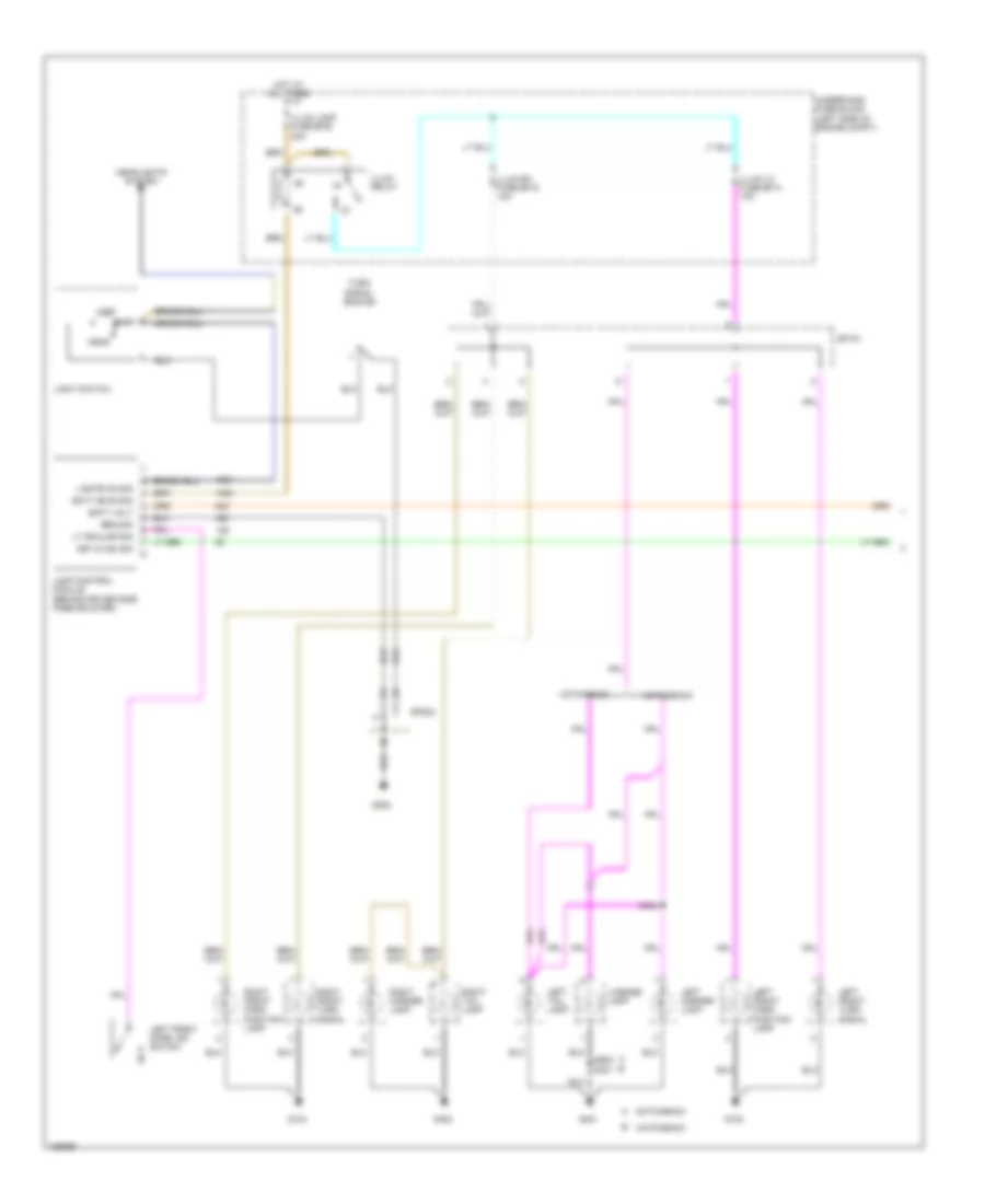 Электросхема внешнего освещения (1 из 3) для Chevrolet Aveo LS 2004