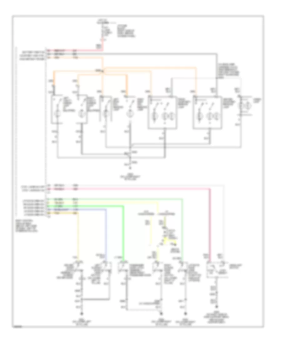 Электросхема подсветки для Chevrolet Uplander 2007