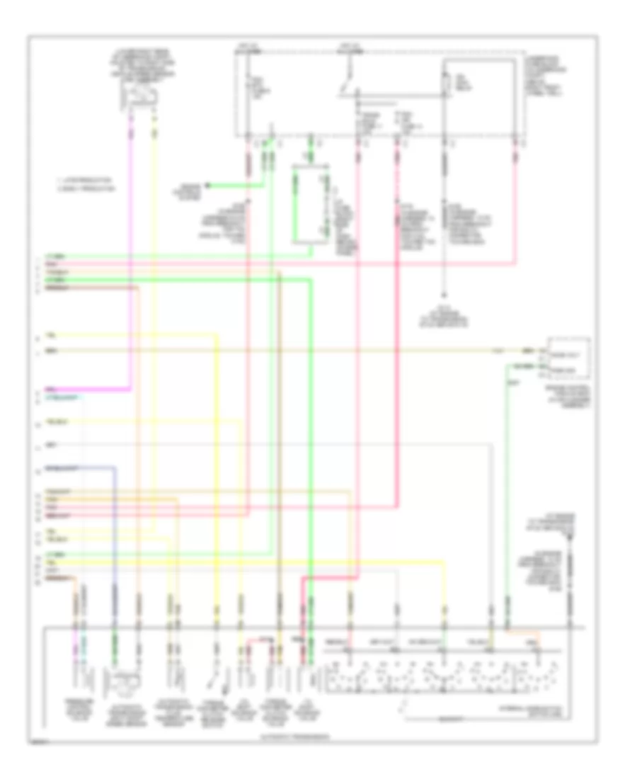 3.9L ВИН В, Электросхема автоматической коробки передач АКПП (2 из 2) для Chevrolet Uplander 2007