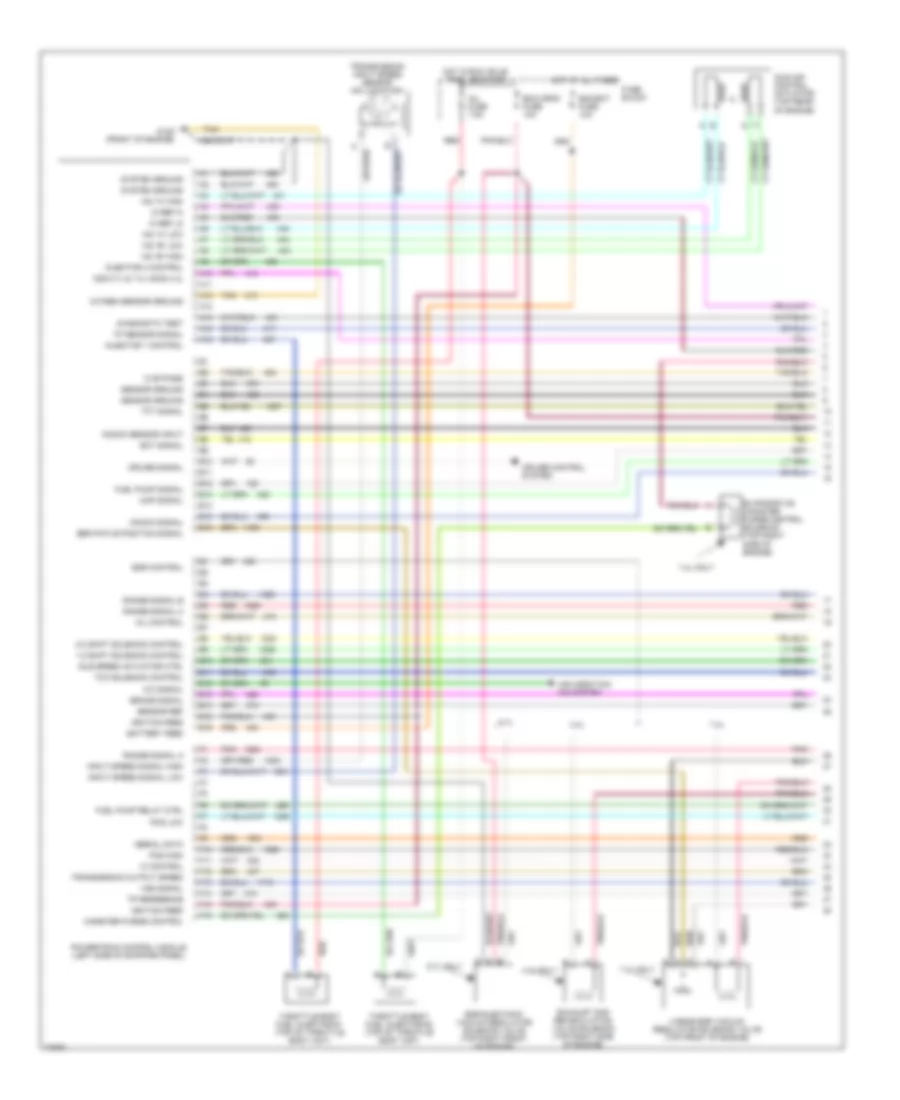 7.4L (VIN N), Электросхема системы управления двигателя A/T Кроме Визитки (1 из 3) для Chevrolet Forward Control P30 1995