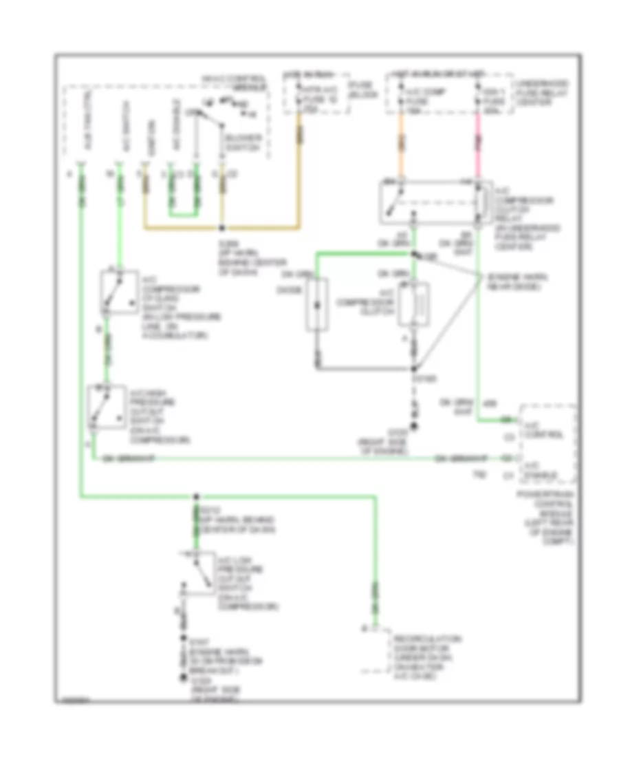 6.5L (VIN S), Электросхема компрессора для Chevrolet Pickup C1998 2500