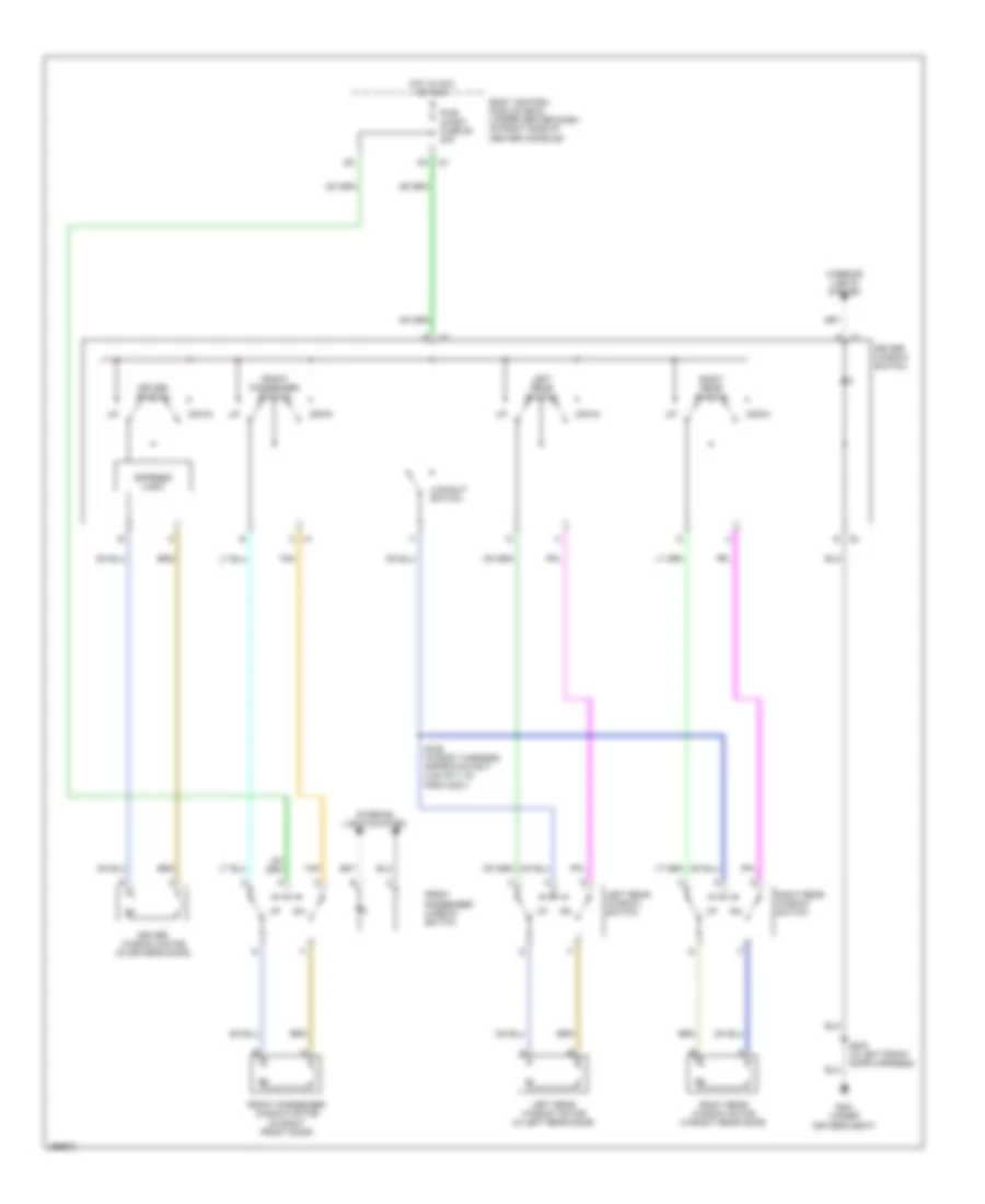 Электросхема стеклоподъемников, седан для Chevrolet Cobalt LS 2007