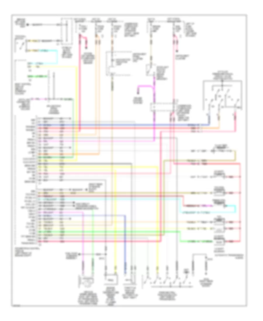 4.3L ВИН X, Электросхема автоматической коробки передач АКПП для Chevrolet Silverado 2004 3500