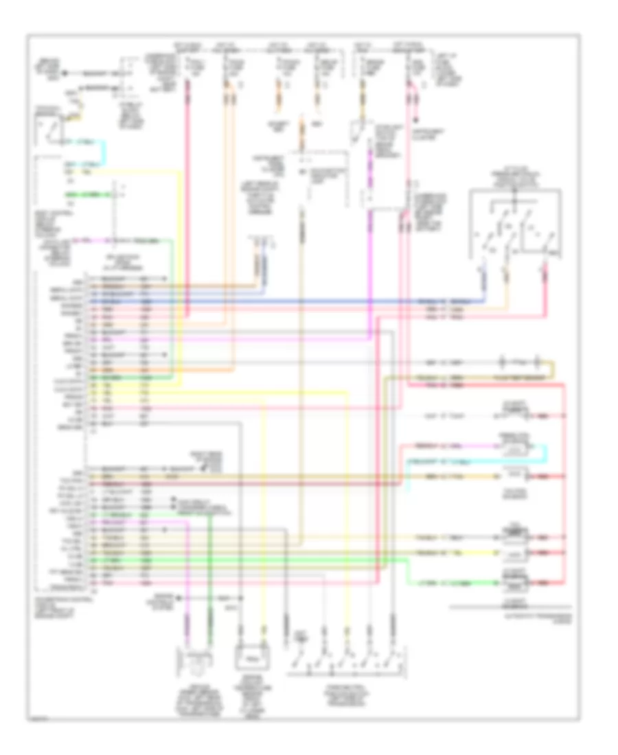 4.8L ВИН V, Электросхема автоматической коробки передач АКПП для Chevrolet Silverado 2004 3500