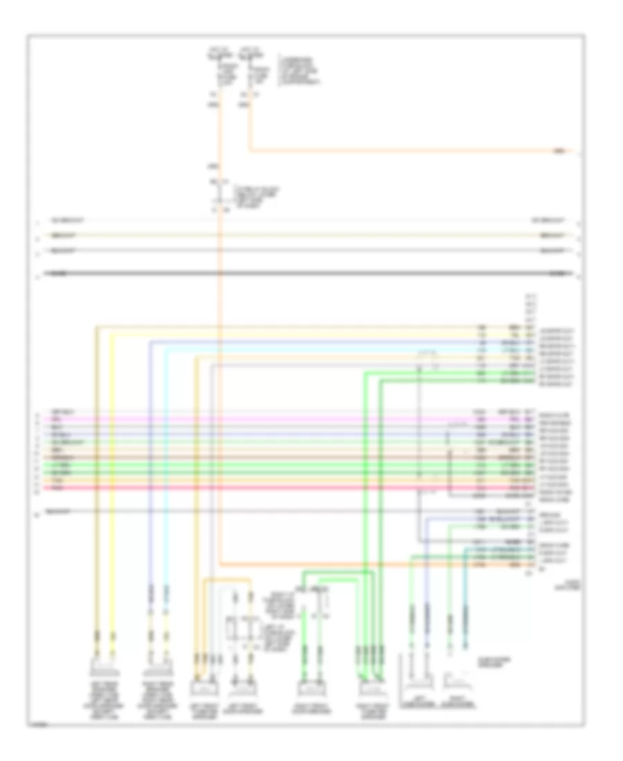 Электросхема магнитолы Средней комплектации, без Задняя часть Усаживает Аудио (2 из 3) для Chevrolet Silverado 2004 3500