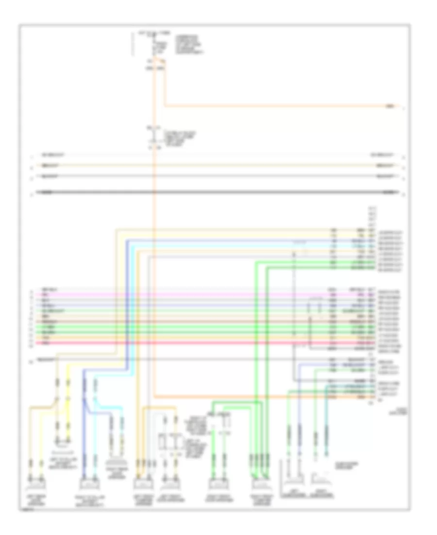 Электросхема магнитолы Средней комплектации, без Задняя часть Усаживает Аудио (2 из 3) для Chevrolet Suburban C2004 1500