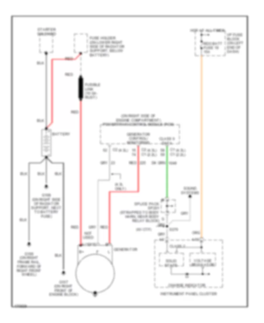 Электросхема Генератора для Chevrolet S10 Pickup 2003