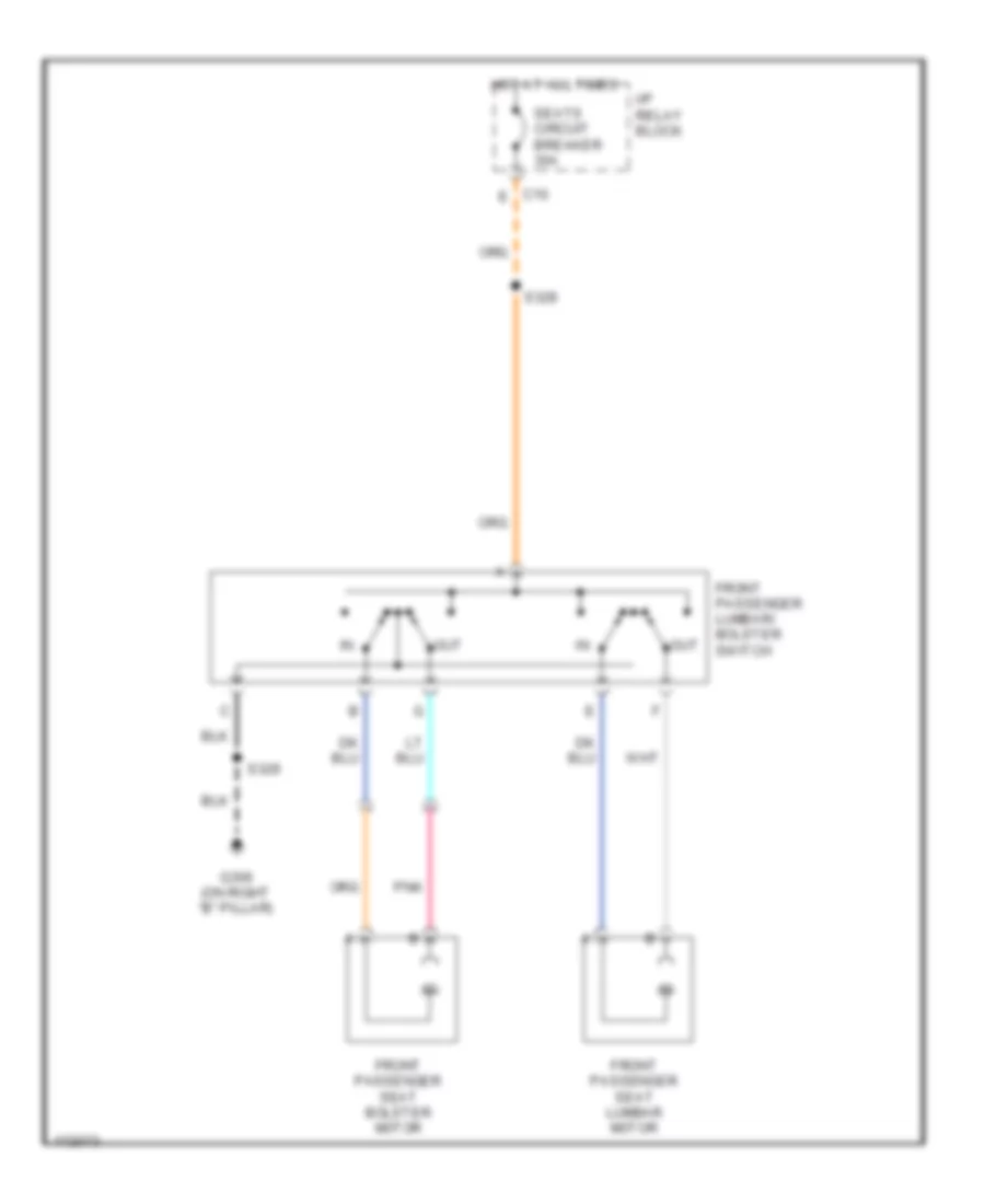 пассажир s Электросхема регулировки поясницы для Chevrolet Silverado 2003 1500
