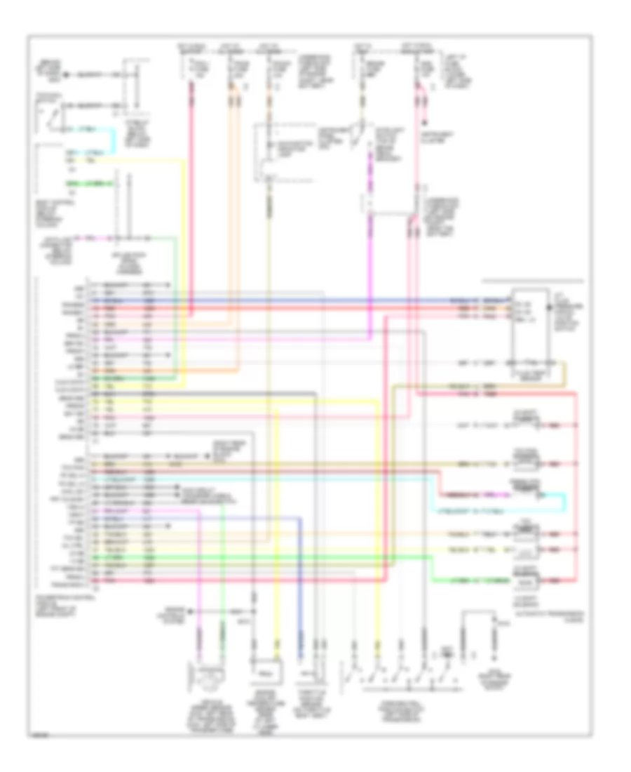 4.3L ВИН X, Электросхема автоматической коробки передач АКПП для Chevrolet Silverado 2003 1500