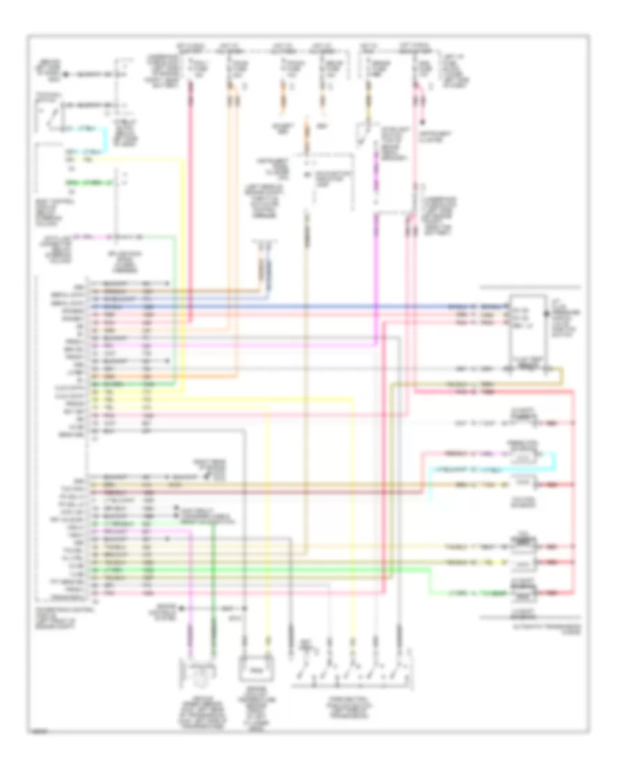 4.8L ВИН V, Электросхема автоматической коробки передач АКПП для Chevrolet Silverado 2003 1500
