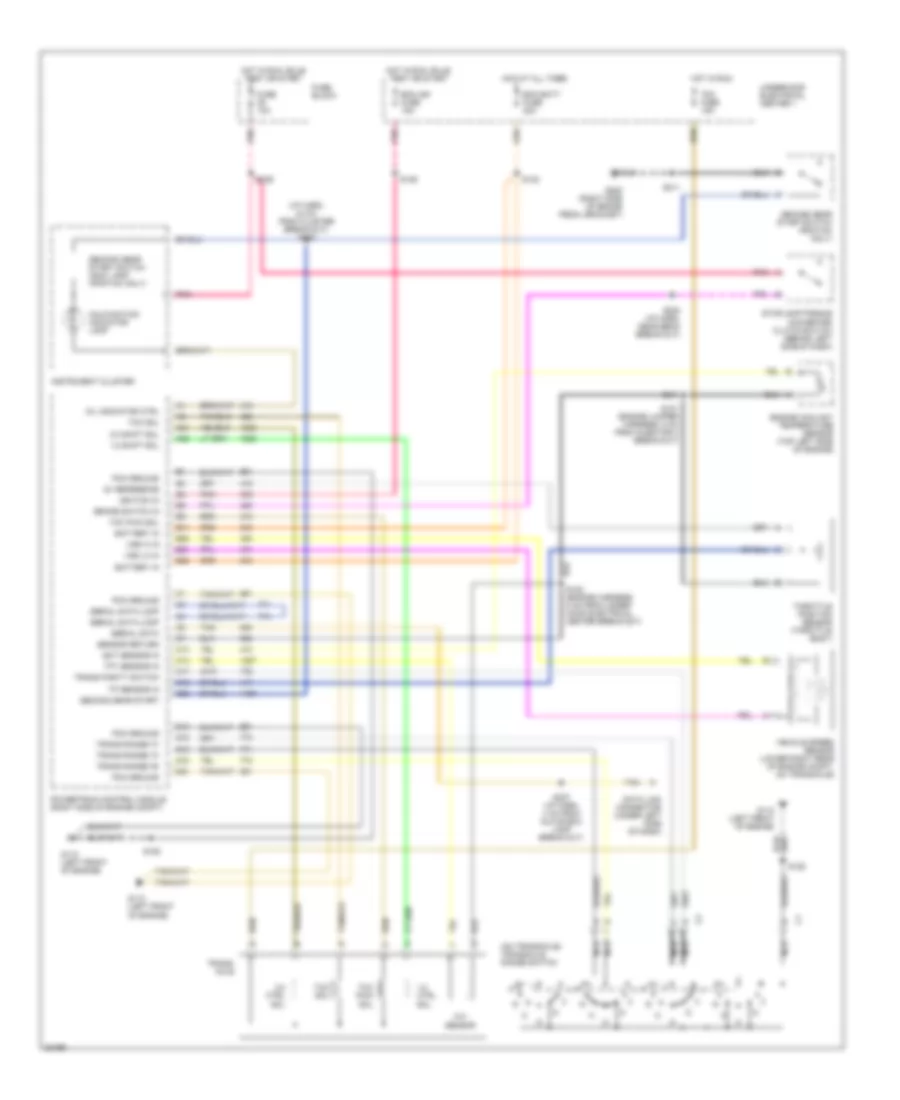 3.4L (ВИН X), Электросхема коробки передач АКПП для Chevrolet Monte Carlo Z34 1995