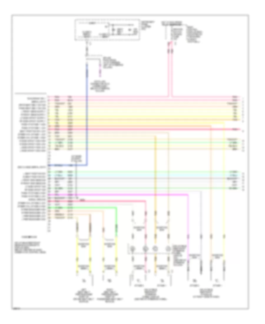 Электросхема подушек безопасности SRS AirBag (1 из 2) для Chevrolet Corvette Z06 2007