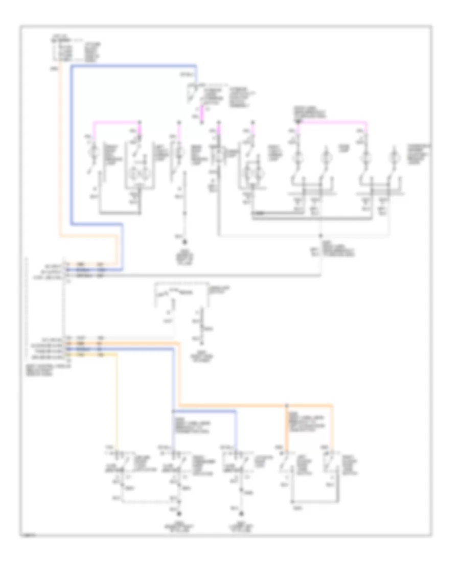 Электросхема подсветки для Chevrolet Venture 2004