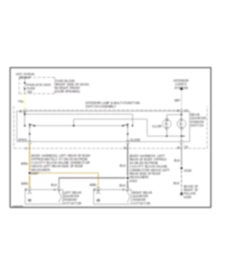 задний Windows Wiring Diagram четверти для Chevrolet Venture 2001