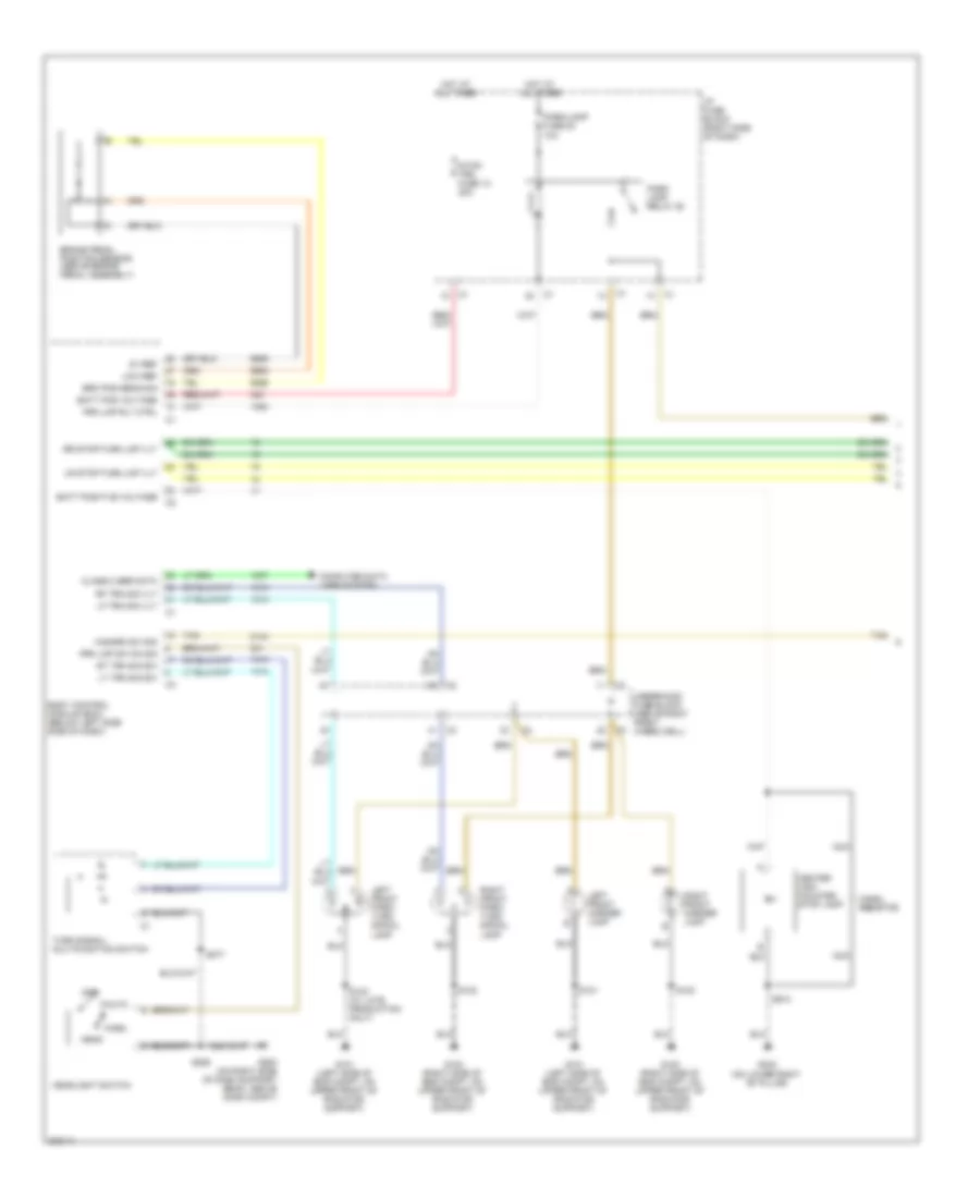 Электросхема внешнего освещения (1 из 2) для Chevrolet Uplander 2005