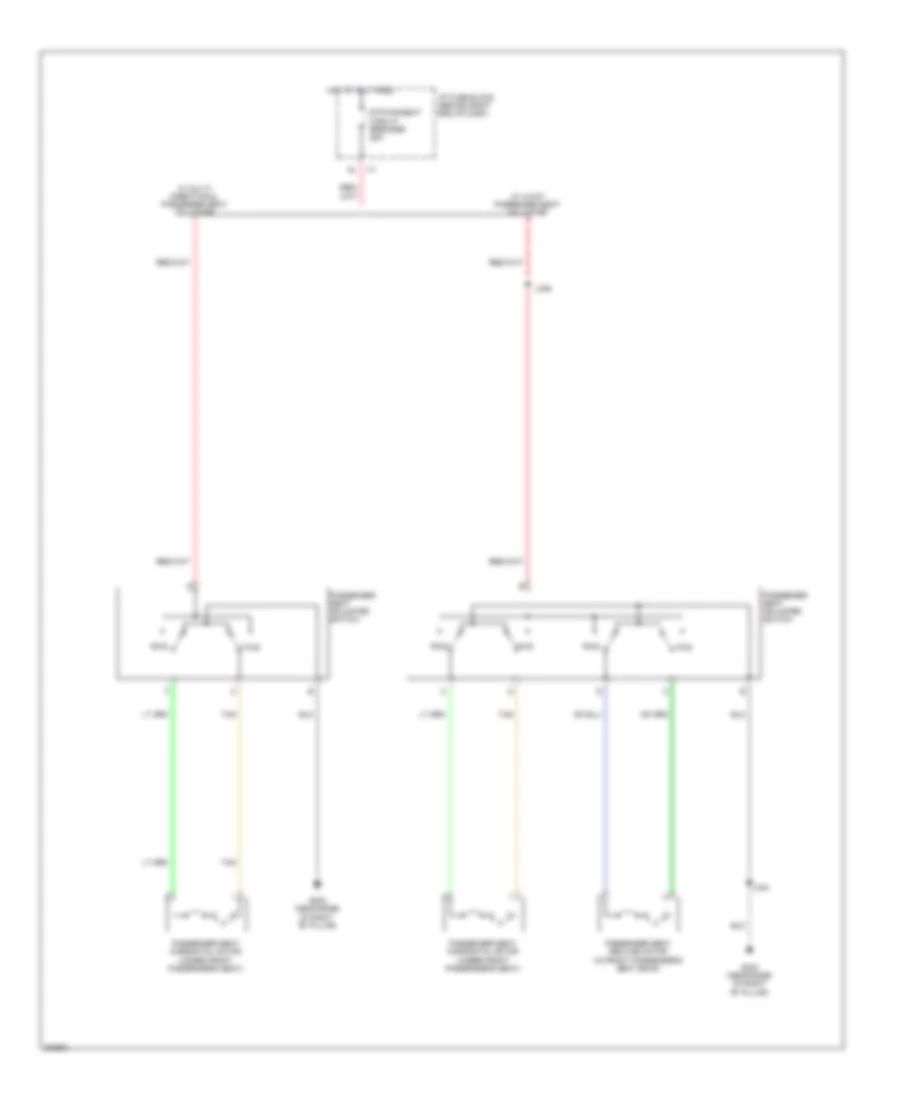 Электросхема привода пассажирского сиденья для Chevrolet Traverse LS 2009